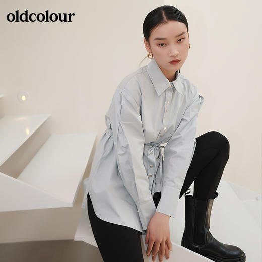 oldcolour2022春季新品商场同款气质休闲长袖衬衫女GO11013666 商品图4