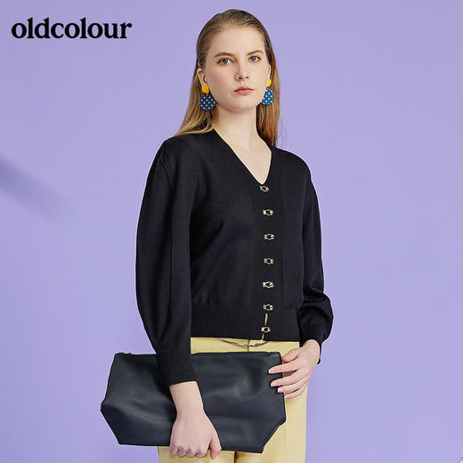 oldcolour2022春季新品商场同款气质毛织套头衫女O11052126 商品图6