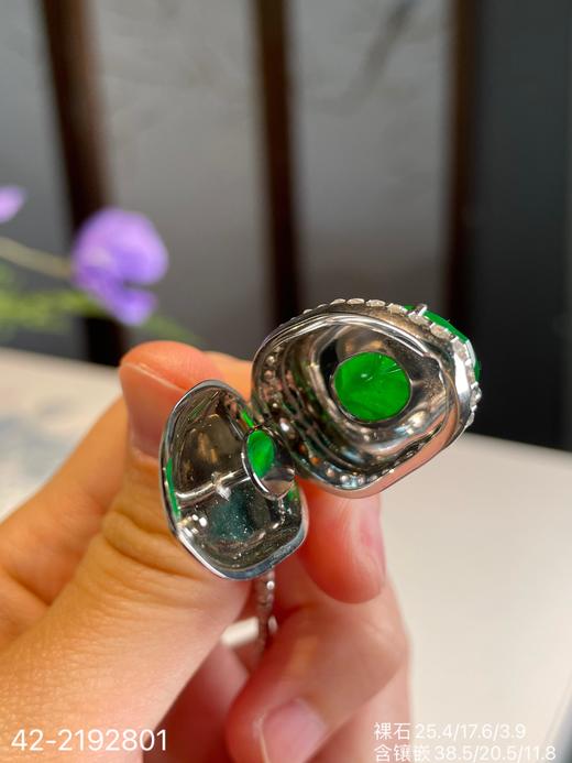 老坑玻璃帝王绿叶子吊坠 【42-2192801】具体价格微信咨询 商品图7