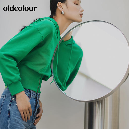 oldcolour2022春季新品商场同款长袖连帽卫衣女GO11023648 商品图5