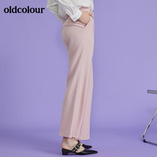 oldcolour2022春季新款时尚气质修身百搭休闲阔腿长裤O12073277 商品图5