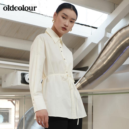 oldcolour2022春季新品商场同款气质休闲长袖衬衫女GO11013666 商品图1
