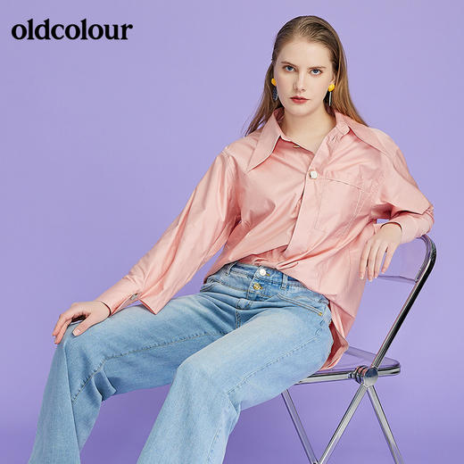 oldcolour2022春季新款时尚气质通勤百搭长袖衬衫O12013216 商品图4