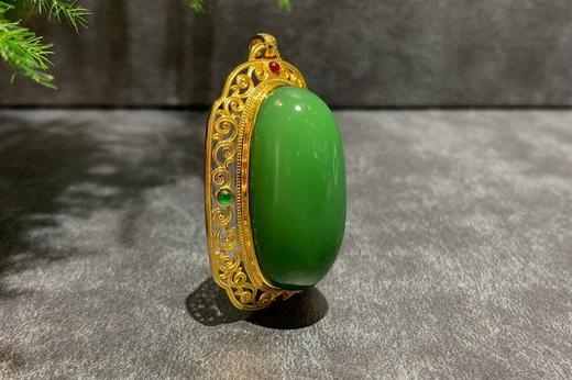 【御珠宫坊】金镶碧玉吊坠 商品图2