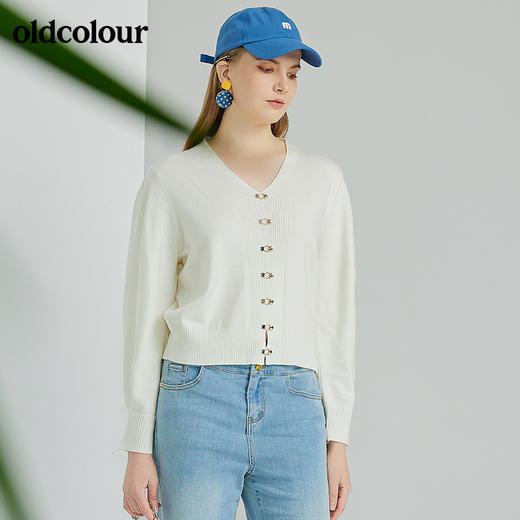 oldcolour2022春季新品商场同款气质毛织套头衫女O11052126 商品图1