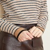 LD623瑟俪（斯尔丽高端）舒适柔软低圆领经典条纹毛衣针织衫 商品缩略图5