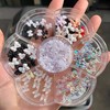 美甲饰品新款混搭小白花立体蝴蝶结小熊百搭极光钻网红指甲配饰贴（二十多款随机混搭成盒，一盒60颗-70颗） 商品缩略图1