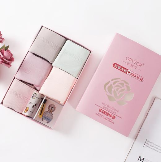 送精油香水！玫瑰精内裤 贴身剪裁 柔软舒适 配赠精油香水 5条装/盒 80-140斤可穿 商品图5