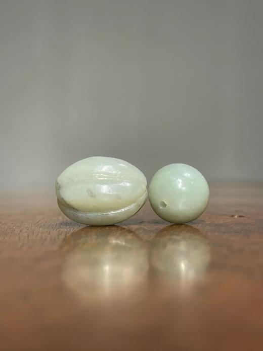 白玉瓜棱橄榄珠与白玉圆珠，顺丰包邮 商品图0