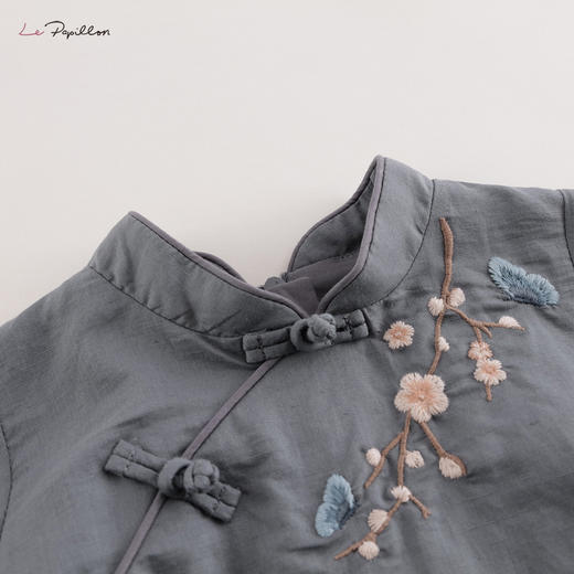 【打折】【马克珍妮 中国风】春装新款 女童棉麻刺绣连衣裙220305 商品图4