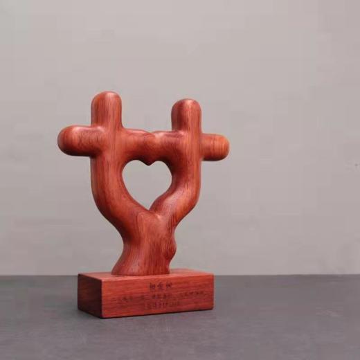 义树家相爱树，非洲红木雕刻摆件，结婚送礼推荐 商品图1