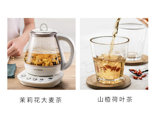 北鼎K11多功能养生壶 肖特玻璃小容量花茶壶 办公室小型煮茶器1L 商品图3