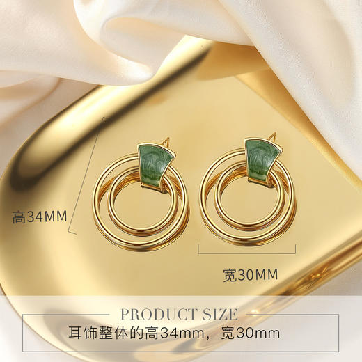 IU欧米伽耳钉送女友闺蜜节日生日礼物 商品图5