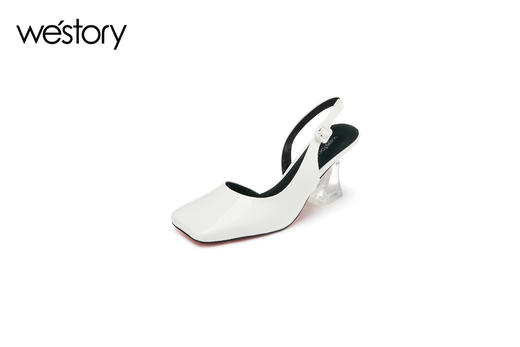 westory2022春季新款粗跟方头休闲时尚凉鞋W22AH54431 商品图2