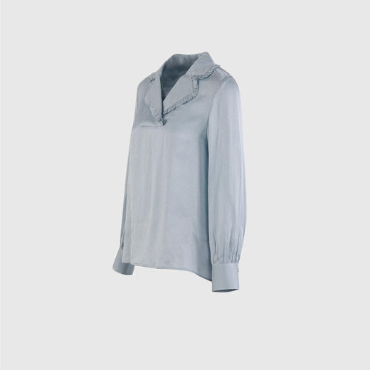 木耳边翻领衬衣 商品图1