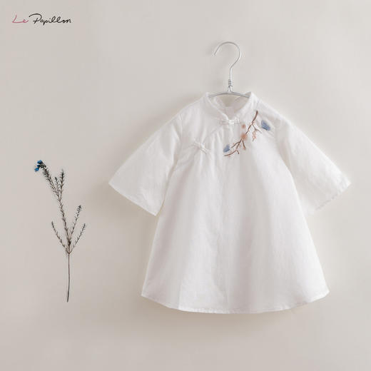 【打折】【马克珍妮 中国风】春装新款 女童棉麻刺绣连衣裙220305 商品图2