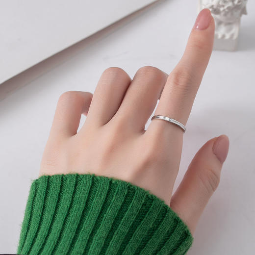 Winy925纯银回响活口戒指送女友闺蜜节日生日礼物 商品图3