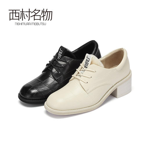 西村名物2020秋季新品休闲时尚深口成型底羊皮革单鞋X20CM30831 商品图0