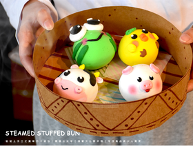 6-8岁《一笼我最爱的卡通包》早餐/包子/美食/低幼轻粘土/手工【自动发货：下单后，点击手机短信中收到的链接，即可获取文件下载的链接；如有任何问题，可添加客服微信hm33268获得帮助】