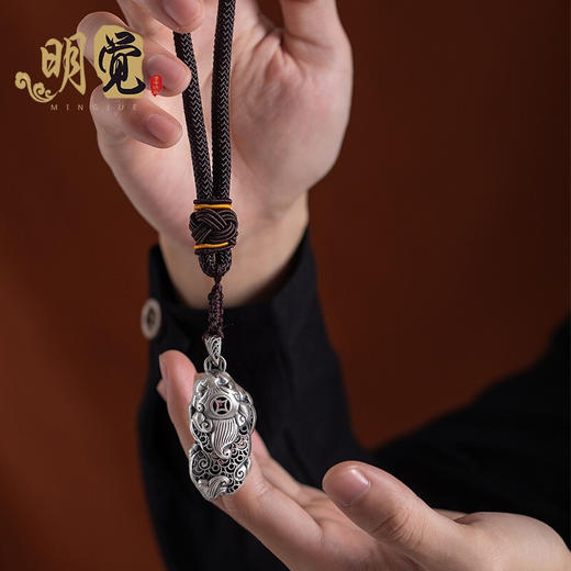 Winy999足银吉瑞貔貅钥匙扣送女友闺蜜节日生日礼物 商品图7