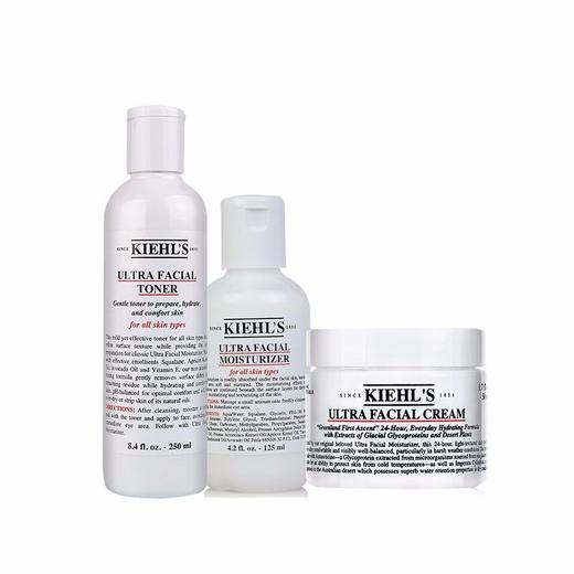 美国KIEHL'S/科颜氏 高保湿面霜 50ML + 高保湿爽肤水 250ML + 高保湿乳液 125ML 组合装 【香港直邮】 商品图0