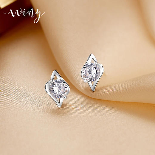 Winy925纯银恋人未满耳钉送女友闺蜜节日生日礼物 商品图3