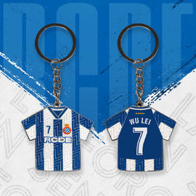 皇家西班牙人俱乐部丨新款球员球衣钥匙扣钥匙链武磊足球迷金属环