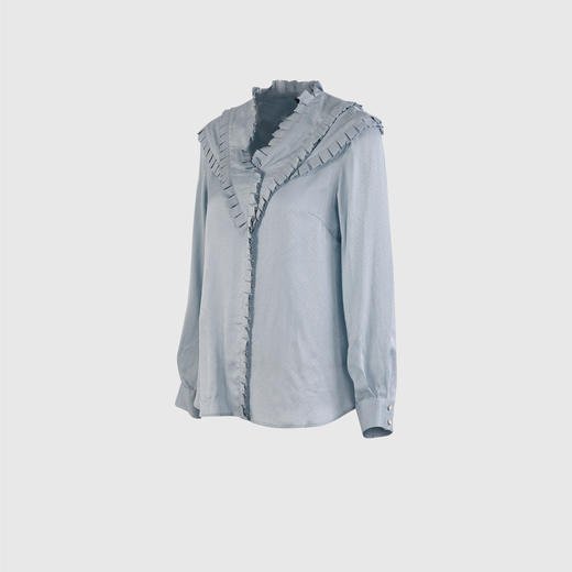 多装饰花边V上衣 商品图1