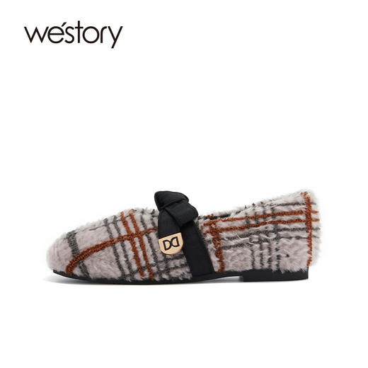 westory秋冬新款蝴蝶结棉豆豆单鞋36491 商品图2