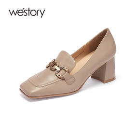 westory2020早秋新品休闲乐福鞋女一脚蹬链条单鞋W20CM70651