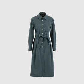 单排扣小A摆风衣