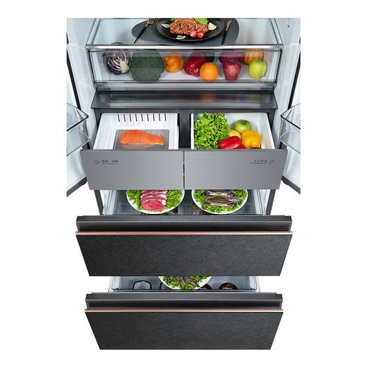 COLMO 冰箱518升多门变频智能超薄自由嵌入风冷高端冰箱 CRBF518M-A2熔幔岩 商品图3