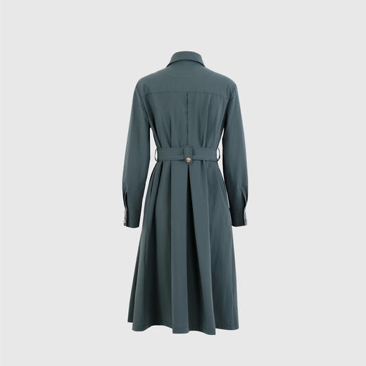 单排扣小A摆风衣 商品图3