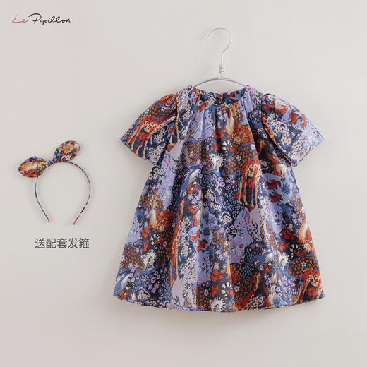 【打折】【马克珍妮 芦芙】夏装新款 女童儿童全棉连衣裙220231 商品图0