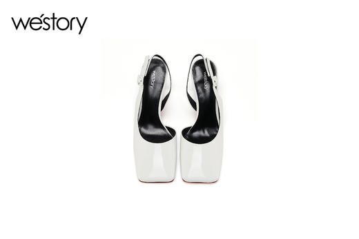 westory2022春季新款粗跟方头休闲时尚凉鞋W22AH54431 商品图5