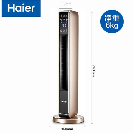 海尔（Haier）取暖器2201A家用暖风机立式电暖风浴室热风机冷暖风扇电暖气机节能速热电暖器卧室办公室烤火炉2201 商品图5