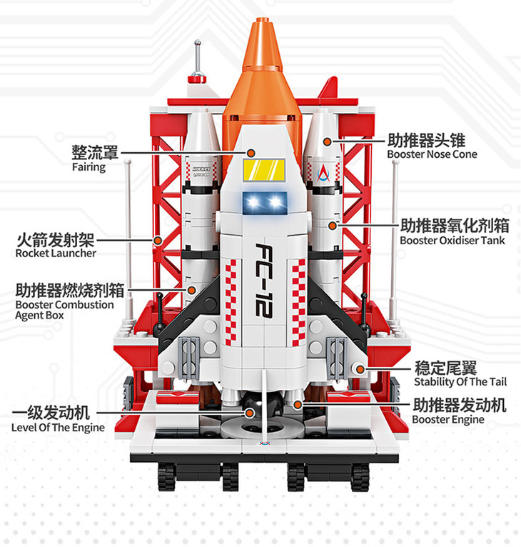 乐高火箭结构图片