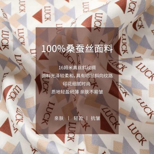 玳莎印花真丝衬衫100%桑蚕丝字母印花长袖女士衬衣新款  CA31309 商品图3