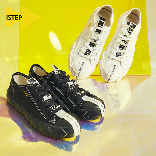 iSTEP新款女鞋 紫色轮胎底帆布鞋百搭小白鞋 商品图0