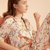 金三塔真丝睡衣女两件套100%桑蚕丝印花衣裤套家居服 YSFBA211 商品缩略图3