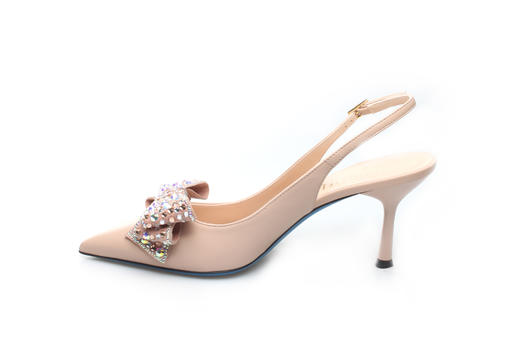 豪麟名鞋奥莱LORIBLU女装羊皮革+施华洛世奇百变半凉鞋LR05261B粉色  原价5660元 商品图1