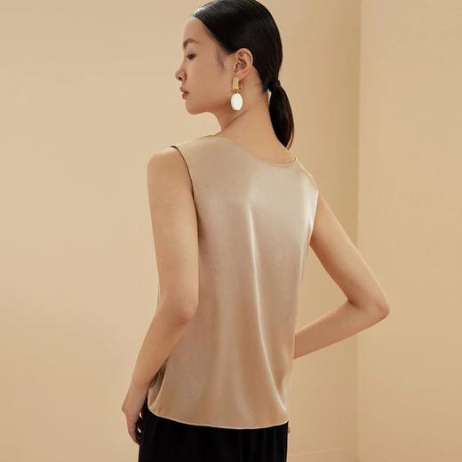 金三塔上新桑蚕丝一件抵两件宽松无袖背心 真丝缎面带罩杯打底小衫    YSFBA703 商品图4