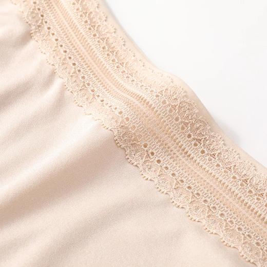 金三塔弹力桑蚕丝舒适包臀收腹高腰花边舒适透气纯色小平角裤（私密物品不支持退换） NZFBC206 商品图3