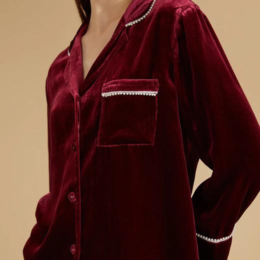 金三塔新品保暖加厚女款丝绒衣裤套翻领时尚可外穿起居服YZFAD302 商品图4