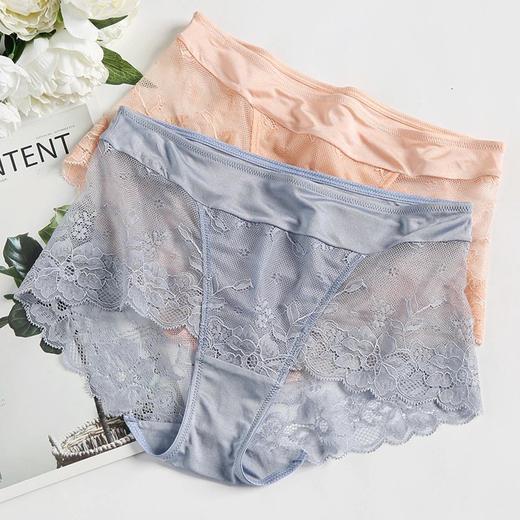 金三塔真丝中腰内裤女性感透气桑蚕丝平角裤裤头（私密物品不支持退换） NZFAA215 商品图2