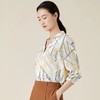 玳莎西装领桑蚕丝衬衫女秋季新款简约气质印花真丝长袖衬衣  BC31311 商品缩略图3