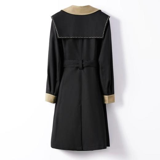 玳莎赫本风衣中长款撞色拼接女神范气质显瘦外套女 BA38301 商品图1