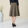 玳莎气质A字半身裙 秋季新款优雅高腰显瘦遮胯中长款大摆伞裙 BD34301 商品缩略图4