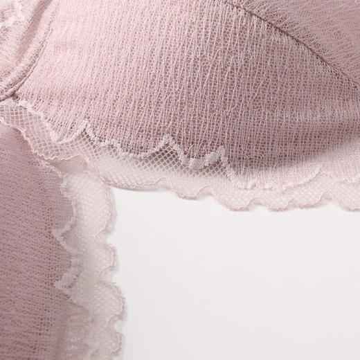 金三塔真丝里料 舒适美肤唯美蕾丝美背无钢圈三角杯法式纯感内衣 NZFBC315 商品图4