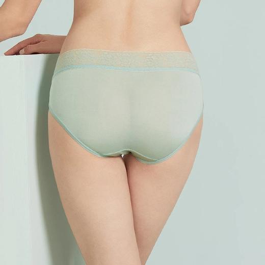 金三塔真丝花边低腰纯色100%桑蚕丝透气三角裤内裤女（限价款）（私密物品不支持退换） NZF9C218 商品图4
